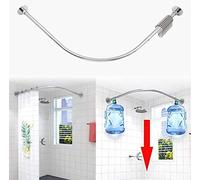 Tanxih Barre de rideau de douche d'angle réglable en acier inoxydable en forme de L sans perçage pour salle de bain, baignoire, magasin de vêtements (68,6-99,1 x 68,6-99,1 cm)