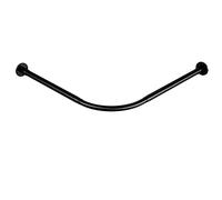 Tanxih Tringle à rideau de douche d'angle réglable en acier inoxydable en forme de L pour salle de bain, baignoire, magasin de vêtements (noir, 90-130 cm x 90-130 cm)