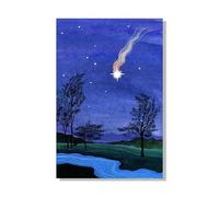 TANYANG Carte De Tarot Étoile Imprimée, Peinture Gouache, Toile, Affiche De Lecteur De Tarot, Cadeau, Impression Magique, Décoration Murale De Chambre À Coucher, Maison 21X30Cm Sans Cadre