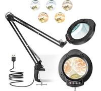 TANYO 10X Lampe Loupe, 84 LED, 5 Couleurs, Verre 4.3 Pouces | Éclairage sans Scintillement, Bras Articulé Stable, Confort Visuel, Précision, Électronique, Couture, Artisanat
