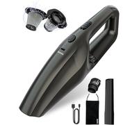 TANYO Aspirador de Mano inalámbrico Para Coche, Aspirador portátil Para Coche Con 120W de Potencia de succión y Filtro HEPA Inoxidable, Mini Aspirador de Mano Recargable Para CASA, Oficina, Coche