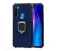 TANYO Coque Convient pour Huawei Honor 9X, TPU Silicone Armor Protective Housse, Rugged Robuste Antichoc Etui avec 360° Magnétique Anneau Support Holder, Bleu