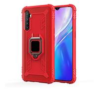 TANYO Coque pour Sony Xperia 10 II (Sony 10 II), Housse TPU Silicone Etui avec 360° Support, Rugged Armor Bumper Case, Telephone Cover Robuste, Rouge