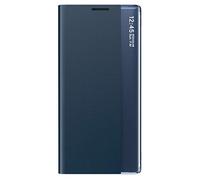 TANYO Smart View Coque pour Samsung Galaxy Note 20 Ultra (5G / 4G), Prime Étui Housse à Rabat avec Clear Afficher Fenêtre, Elégant Miroir Flip Etui Case Cover avec Support Pliable - Bleu Marin