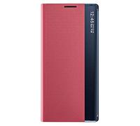 TANYO Smart View Coque pour Samsung Galaxy S20 FE (Fan Edition), Prime Étui Housse à Rabat avec Clear Afficher Fenêtre, Elégant Miroir Flip Etui Case Cover avec Support Pliable - Rose
