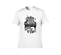 TANYOUPIN Inspired by Duel - How Can He Go So Fast? Truck Spielberg Cult Movie Mens Short Sleeve White 3XL