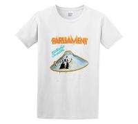 TANYOUPIN Parliament George Clinton Mothership Connection Mens Short Sleeve White S