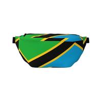 Tanzania Flag Sac banane polyvalent léger respirant et réglable pour voyage, cyclisme et utilisation quotidienne