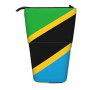 Tanzania Flag Trousse à crayons extensible en tissu Oxford multi-design réglable en hauteur