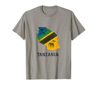 Tanzanie Aquarelle éléphant girafe Afrique Vacances T-Shirt