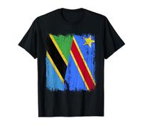 Tanzanie Congo Demi Drapeau Tanzanie Congolaise Pride Jersey T-Shirt