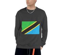 Tanzanie Drapeau Patriotique Tanzanie Drapeau Graphique Sweatshirt À Capuche Homme Sweatshirt Col Rond pour Usage Quotidien Activités De Loisirs Plein Air Pique-Niques