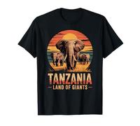 Tanzanie Terre des géants, Safari éléphant, Coucher de Soleil Africain T-Shirt