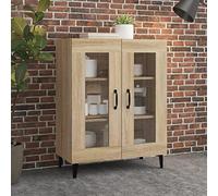 TANZEM Buffet Chêne Sonoma 69,5x34x90 cm Bois d'ingénierie,Buffet,Buffet Salon,Buffet,Crédences et Vaisseliers,Meuble Salon,Meuble de Cuisine