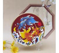 TANZEQI Cloisonne - Kit de peinture émaillée à faire soi-même pour cloisonné chinois, art de la carpe Koi porte-bonheur, patrimoine culturel immatériel, ornement décoratif (deux Koi B)