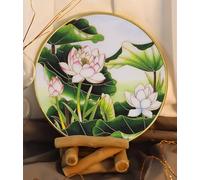 TANZEQI Peinture cloisonnée pour débutant en émail - Sable - Patrimoine culturel immatériel - Peinture décorative - Lotus - Kit de bricolage (Lotus A)