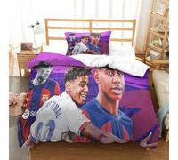 tanzhenning Lames de Yamal Housse De Couette 3D Parure De Lit, Housse De Couette Microfibre avec Fermeture À Glissière Et Taies D'oreiller3 Pièces Housses De Couettes Single（135x200cm）