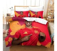 tanzhenning Lames de Yamal Housses De Couettes Parure De Lit 3 Pièces en Microfibre avec Impression 3D Housse De Couette Setit Fermeture Éclair Et Taie d'oreiller Double（200x200cm）