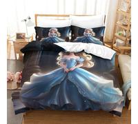 tanzhenning Princesse Ensemble De Literie Imprimé 3D Housse De Couette Enfants Lits en Housses De Couette Microfibre Ensemble Couette Sets avec Taie d'oreiller Single（140x200cm）