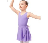 tanzmuster ® Jupe Portefeuille -Emma- en Mousseline - Danse Classique - Lavande, 116/122 (7-8 Ans)