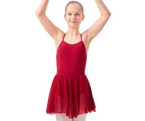 tanzmuster ® Jupette de Danse -Eva- Taille élastique, Une Voile de Mousseline pour la Danse Classique en Bordeaux, 152/158 (13-14 Ans)