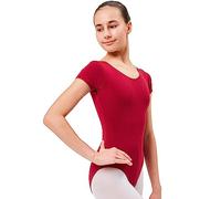 tanzmuster ® Justaucorps Danse Fille Manches Courtes -Sally- pour la Danse Classique en Bordeaux, 140/146 (11-12 Ans)