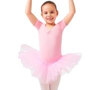 tanzmuster ® Tutu Danse Classique Fille -Nele- avec Trois Pierres Strass Rose, 92/98 (3-4 Ans)