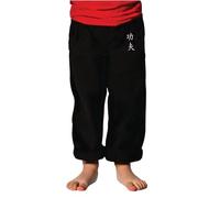 TAO MARTIAL Pantalon Kung Fu Enfant Style Tai Chi et Wing Chun Kimono Léger et Ample (FR/ES, Âge, 12 Ans, Taille Normale, Noir Kung Fu)