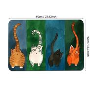 TAO Paillasson de Bienvenue à Motif de Chat Antidérapant 40*60Cm