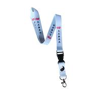 TAO Tour de Cou Badge Cordon Porte Clés avec Clip Lanière Imprimé Recto Verso (Blanc)