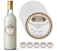 TaoBary Étiquettes de crème irlandaise maison 7,6 cm - Autocollants d'instructions pour bouteilles de liqueur faites à la main avec autocollants pour bouteilles d'amour - Cadeaux de Noël et de Nouvel