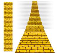 TaoBary Tapis de Couloir Long en Briques pour Halloween, Sorcier, Cosplay, fête, décorations de Princesse (Jaune, 80 x 20 m)