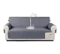 TAOCOCO Housse de canapé 3 Places, imperméable, avec Bande élastique, Protection de canapé rembourrée et antidérapante, pour Le Salon, pour Animaux de Compagnie, Enfants Qui Jouent (Gris Foncé)