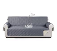 TAOCOCO Housse de canapé 4 Places, imperméable, avec Bande élastique, Protection de canapé rembourrée et antidérapante, pour Le Salon, pour Animaux de Compagnie, Enfants Qui Jouent(Gris Foncé)