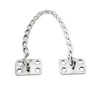 TAODAN Chaîne de meubles de 30,5 cm de long, plaqué nickel brossé, chaîne de tableau arrière pour limiter la plage d'ouverture de fenêtre et de porte