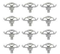 Taodan Lot de 12 clips de jonction pour grille - Plaqué zinc - Avec vis - Connecteurs pour panneau d'affichage en maille