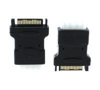 TAODAN Lot de 2 adaptateurs SATA vers Molex 4 broches Molex vers SATA Molex IDE 4 broches mâle vers SATA femelle convertisseur pour verrouillage du cordon d'alimentation SATA