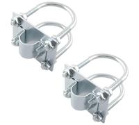 TAODAN Lot de 2 colliers de serrage en fibre de verre M8 pour antenne, colliers de serrage galvanisés, colliers de serrage en forme de U fixés aux poteaux pour supports de poteau d'antenne de 0,8 à