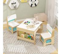 TaoHFE Ensemble table et chaises pour tout-petits (2 chaises incluses), table d'activités pour tout-petits, ensemble de meubles pour chambre d'enfant et école maternelle