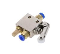 TaoHHU Soupape d'échappement TAC2-31P 2 positions 3 voies à levier à galet, vanne mécanique, interrupteur de vanne pneumatique, filetage femelle 1/8" avec raccords(8MM)