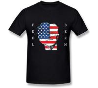 TAOKEBEAR Bernie Sanders Presidential Campaign America Flag Unisex 100% Cotton Short-Sleeve T-Shirts Black S