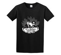 TAOKEBEAR Blues Brother Mission from God Unisex 100% Cotton Short-Sleeve T-Shirts Black XL