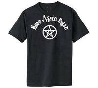 TAOKEBEAR Born Again Pagan Witchcraft Crowley Wicca Witch Occult Unisex 100% Cotton Short-Sleeve T-Shirts Black L