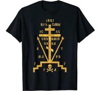 TAOKEBEAR Calvary Cross of Russian Orthodox Church God Lover Unisex 100% Cotton Short-Sleeve T-Shirts Black S