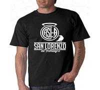 TAOKEBEAR Club Atletico San Lorenzo De Almagro Argentina San Lorenzo Club Street Unisex O-Neck 100% Cotton Short-Sleeve T-Shirts Black L