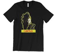 TAOKEBEAR Control Janet Jackson 90'S R&B World Tour Rhythm Nation Escapade Unisex 100% Cotton Short-Sleeve T-Shirts Black M