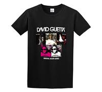 TAOKEBEAR David Guetta Original Album Series Unisex 100% Cotton Short-Sleeve T-Shirts Black L