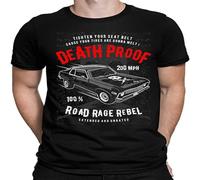 TAOKEBEAR Death Proof Car Road Rage Rebel DTG Printed Speed Unisex 100% Cotton Short-Sleeve T-Shirts Black XL