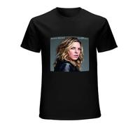 TAOKEBEAR Diana Krall WallFlower Vinyl CD Poster Unisex 100% Cotton Short-Sleeve T-Shirts Black XXL