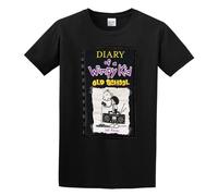 TAOKEBEAR Diary of A Wimpy Old School Unisex 100% Cotton Short-Sleeve T-Shirts Black XL